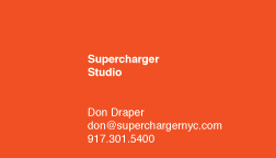 Supercharger Studio business card